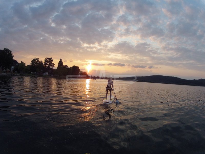 SUP Stand up paddling Bodensee Sonnen Untergang